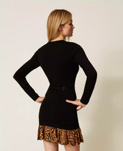 Load image into Gallery viewer, Twinset Knit Dress with Animal Print

