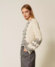 Load image into Gallery viewer, Twinset Sweater with Lace Prin
