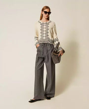 Load image into Gallery viewer, Twinset Sweater with Lace Prin
