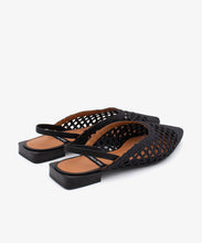 Load image into Gallery viewer, Angel Alarcon Fiora Backless Ballerina Flat in Black
