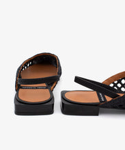 Load image into Gallery viewer, Angel Alarcon Fiora Backless Ballerina Flat in Black
