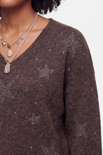 Load image into Gallery viewer, Princess Goes Hollywood Falling Stars Sweater in Coffee
