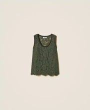 Load image into Gallery viewer, Twinset Lace Top in Thyme
