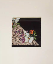 Load image into Gallery viewer, Twinset Floral Print Scarf in Animal Print/Black Flowers
