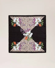Load image into Gallery viewer, Twinset Floral Print Scarf in Animal Print/Black Flowers
