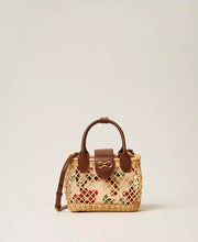 Load image into Gallery viewer, Twinset Wicker Shoulder Bag with Pouch

