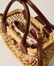 Load image into Gallery viewer, Twinset Wicker Shoulder Bag with Pouch
