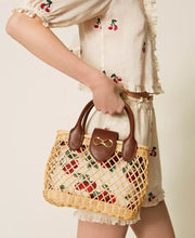 Load image into Gallery viewer, Twinset Wicker Shoulder Bag with Pouch
