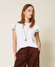 Load image into Gallery viewer, Twinset T-Shirt With Lace in White
