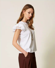 Load image into Gallery viewer, Twinset T-Shirt With Lace in White

