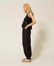 Load image into Gallery viewer, Twinset Linen Joggers in Black
