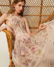 Load image into Gallery viewer, Twinset Long Floral Dress in Wildflower Pastel Print
