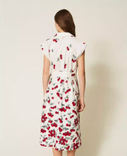 Load image into Gallery viewer, Twinset Poplin Midi Dress with Cherry Print
