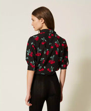Load image into Gallery viewer, Twinset Poplin Shirt with Cherry Print
