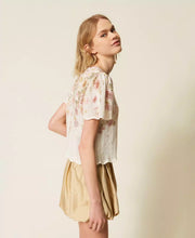 Load image into Gallery viewer, Twinset Knit Floral Sweater in Wildflower Pastel Print
