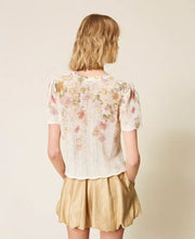 Load image into Gallery viewer, Twinset Knit Floral Sweater in Wildflower Pastel Print
