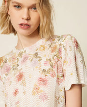 Load image into Gallery viewer, Twinset Knit Floral Sweater in Wildflower Pastel Print
