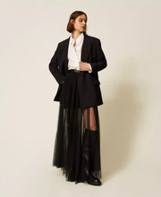 Load image into Gallery viewer, Twinset Long Tulle Skirt in Black
