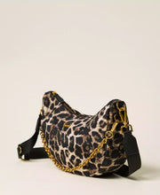 Load image into Gallery viewer, Twinset Animal Print Hobo Bag in Leopard Print
