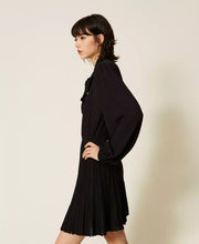 Load image into Gallery viewer, Twinset Short Dress with Knitted Skirt in Black
