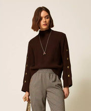 Load image into Gallery viewer, Twinset Sweater in Darkness Brown
