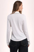 Load image into Gallery viewer, Minnie Rose Hot Fix Button Down Shirt in White
