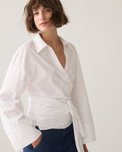 Load image into Gallery viewer, Summum Wrap Blouse in White
