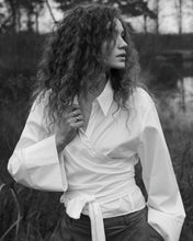 Load image into Gallery viewer, Summum Wrap Blouse in White
