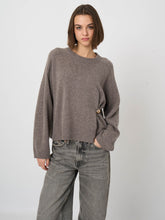 Load image into Gallery viewer, Repeat Cashmere Italian Lambswool Side Button Sweater in Concrete
