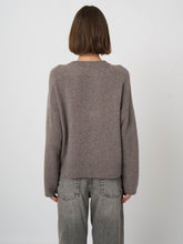 Load image into Gallery viewer, Repeat Cashmere Italian Lambswool Side Button Sweater in Concrete
