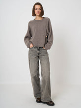Load image into Gallery viewer, Repeat Cashmere Italian Lambswool Side Button Sweater in Concrete
