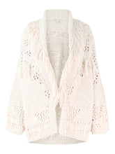 Load image into Gallery viewer, Autumn Cashmere Fringed Shawl Collar Cardigan in Sand

