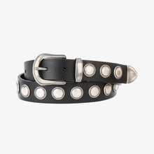 Load image into Gallery viewer, Brave Leather Sezim Bridle Belt in Black/Silver

