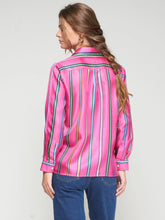 Load image into Gallery viewer, Vilagallo Tea Silk Blouse in Pink
