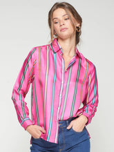 Load image into Gallery viewer, Vilagallo Tea Silk Blouse in Pink
