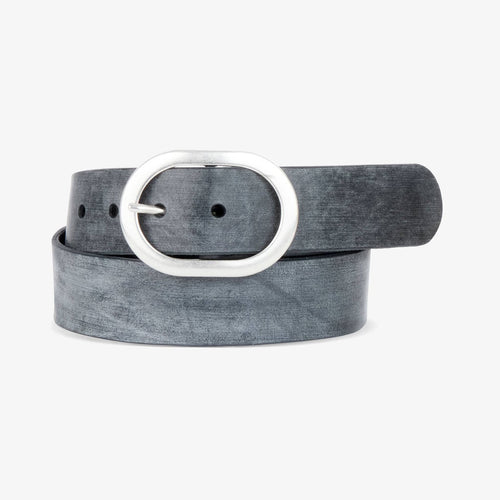 Brave Leather Belt in Thundercloud