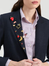 Load image into Gallery viewer, Vilagallo Sophia Blazer in Navy
