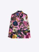 Load image into Gallery viewer, Vilagallo Tea Floral Silk Blouse
