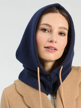 Load image into Gallery viewer, Vilagallo Knit Hood in Navy
