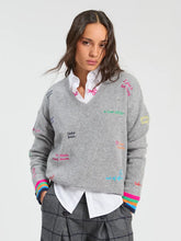 Load image into Gallery viewer, Vilagallo Palabras Sweater in Grey
