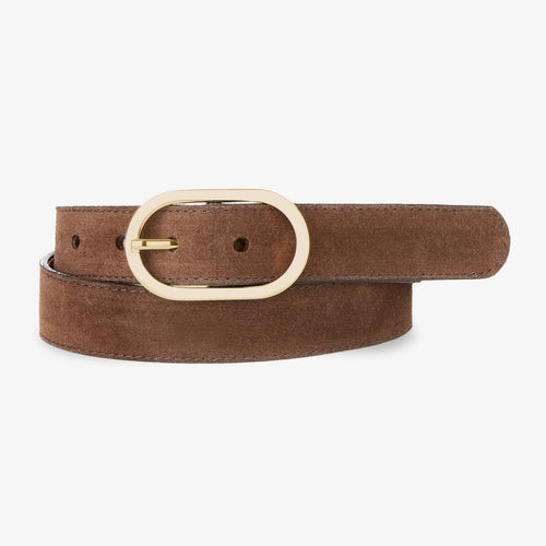 Brave Leather Kezia Suede Belt in Castoro