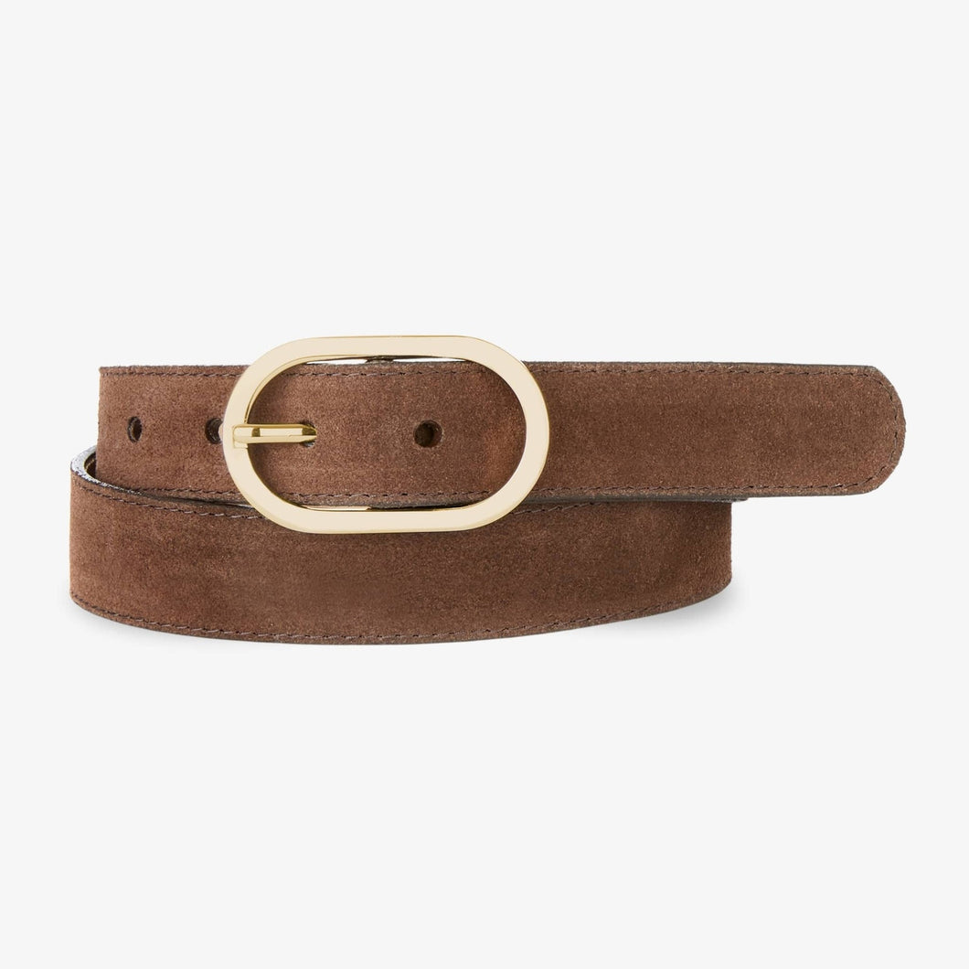 Brave Leather Kezia Suede Belt in Castoro