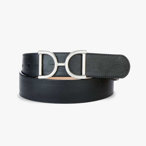 Brave Leather Wamil Vachetta Belt in Black/Silver