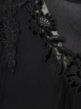 Load image into Gallery viewer, Twinset Lace Appliqué Blouse in Black
