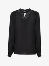 Load image into Gallery viewer, Twinset Lace Appliqué Blouse in Black
