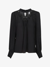Load image into Gallery viewer, Twinset Lace Appliqué Blouse in Black
