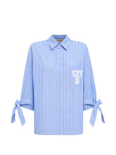 Load image into Gallery viewer, Twinset Striped Shirt in Azurre
