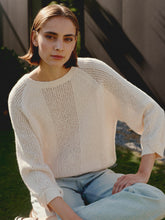 Load image into Gallery viewer, Repeat Knitted Pullover in Cream
