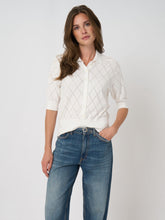 Load image into Gallery viewer, Repeat Superfine Cotton Polo Knit in White

