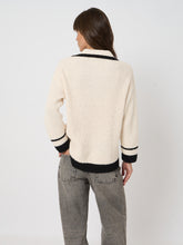 Load image into Gallery viewer, Repeat Cotton Polo Sweater in Cream
